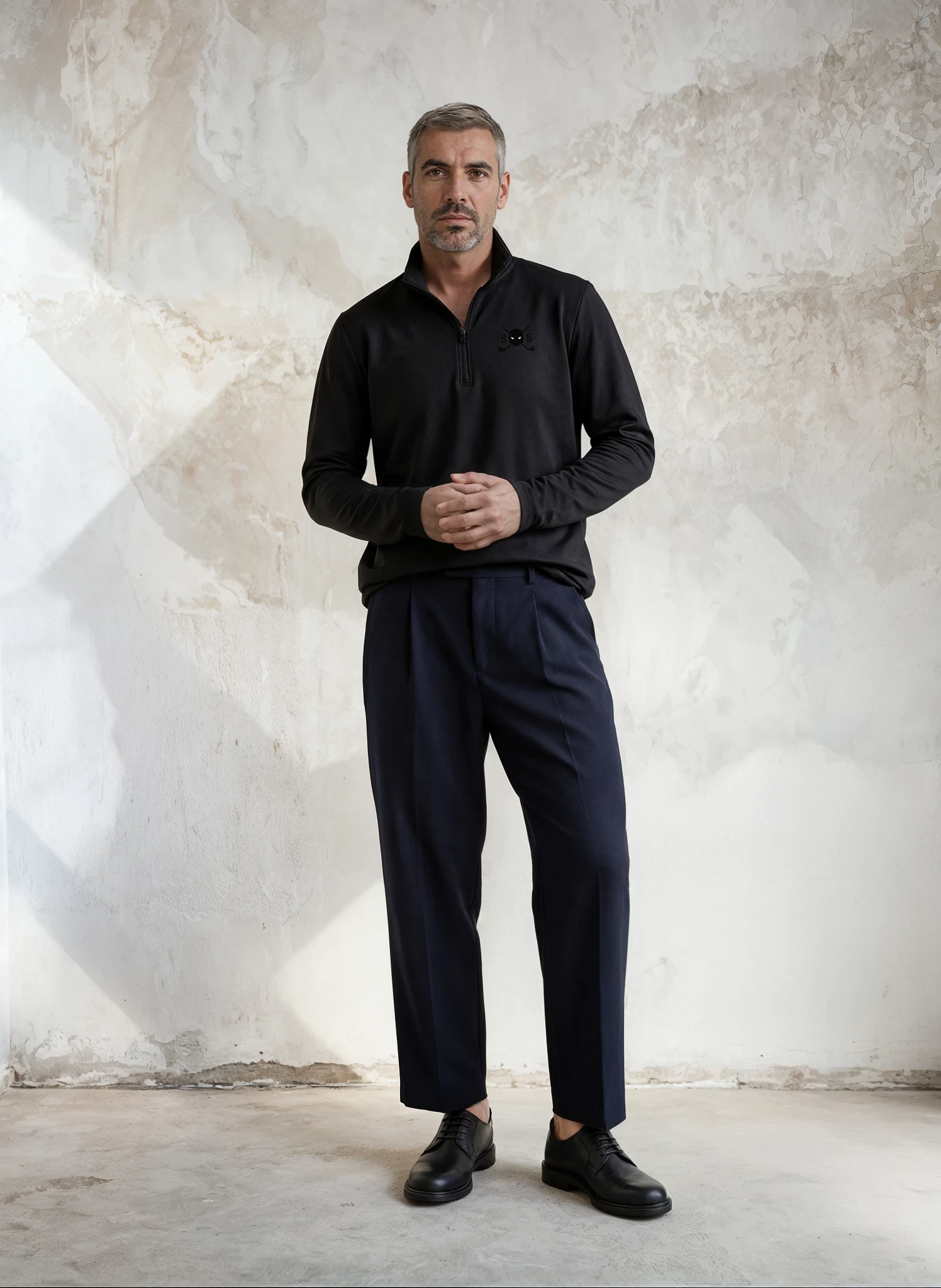 Cipher - The Executive Quarter Zip Golf Pullover 1 | Skull and Bogeys - Golf brand with skull logo and premium headwear black quarter zip golf pullover