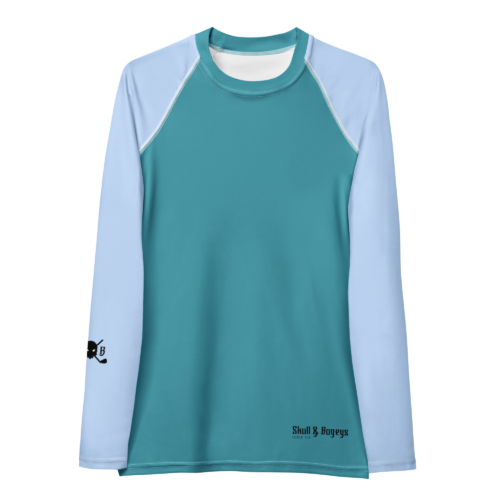 Main Image: The Marauder black long sleeve golf rash guard for sun protection