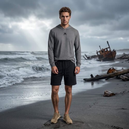 Sentinel men's long hooded sleeve tee