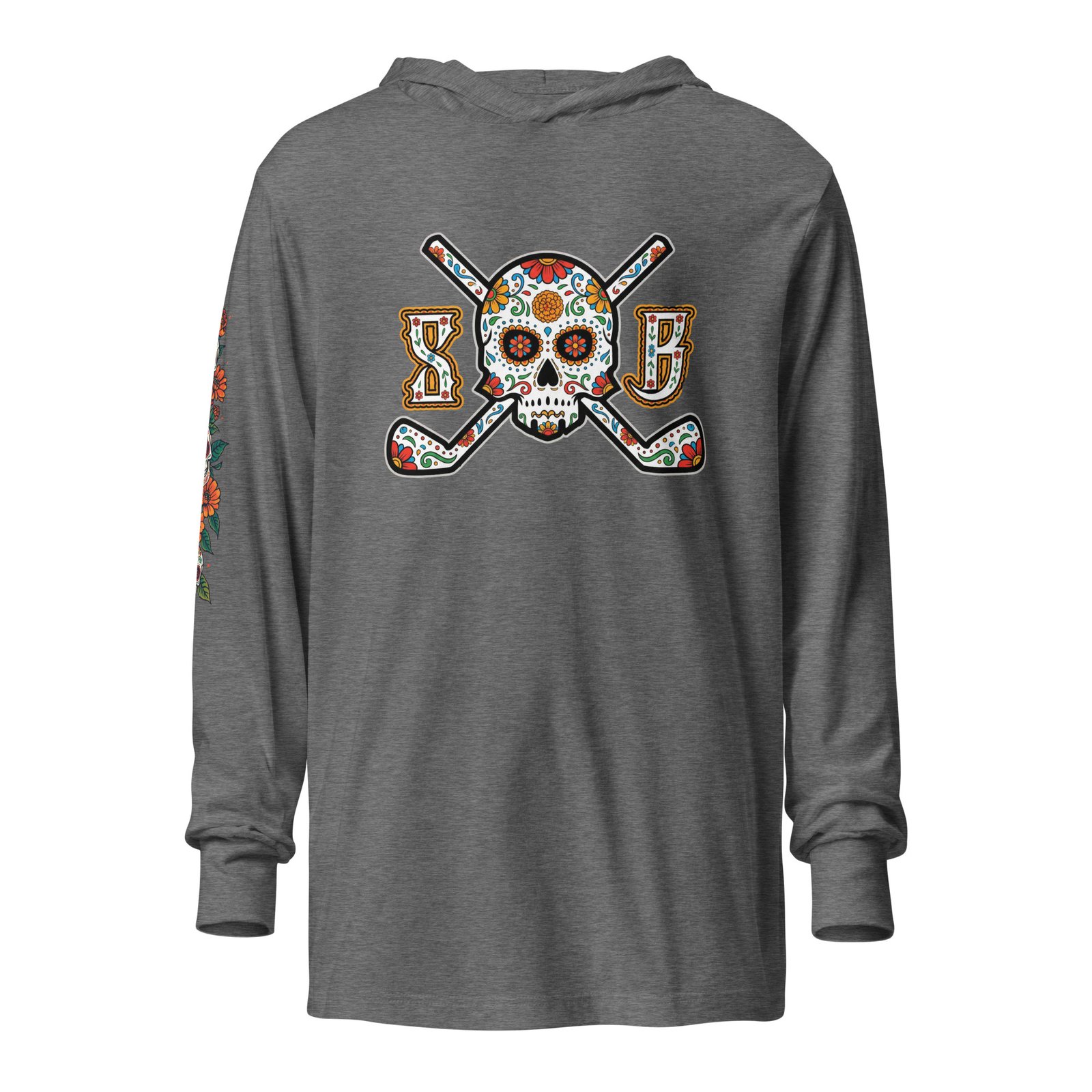 Calaveras Sentinel – The Elite Men’s Long Sleeve Hooded Tee 7 | Skull and Bogeys - Golf brand with skull logo and premium headwear Calaveras Sentinel – The Elite Men’s Long Sleeve Hooded Tee - Image 7