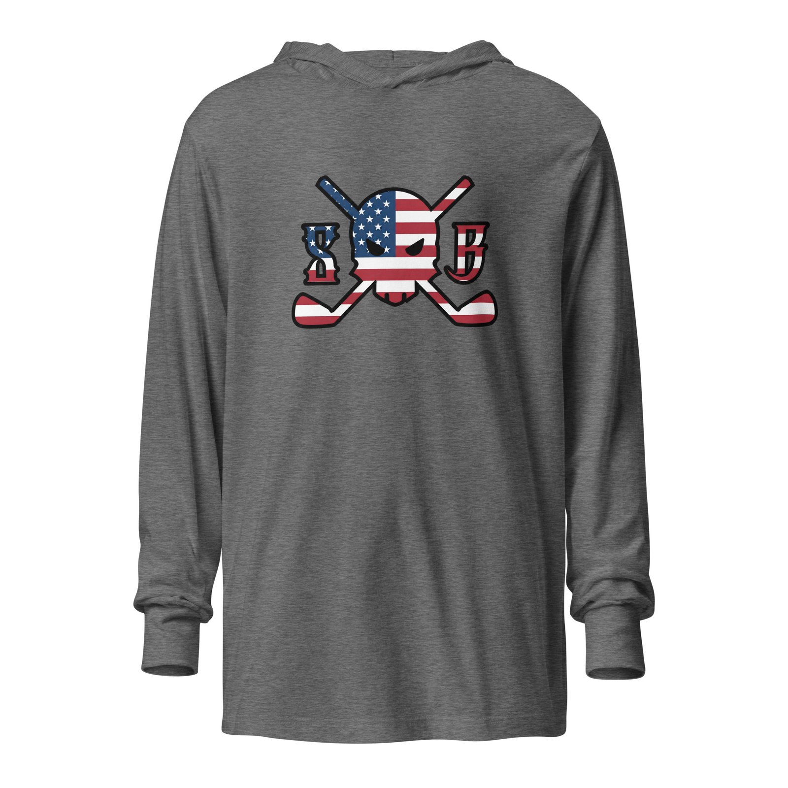 Patriot Sentinel - The Elite Men's Long Sleeve Hooded Tee 3 | Skull and Bogeys - Golf brand with skull logo and premium headwear Patriot Sentinel - The Elite Men's Long Sleeve Hooded Tee - Image 3