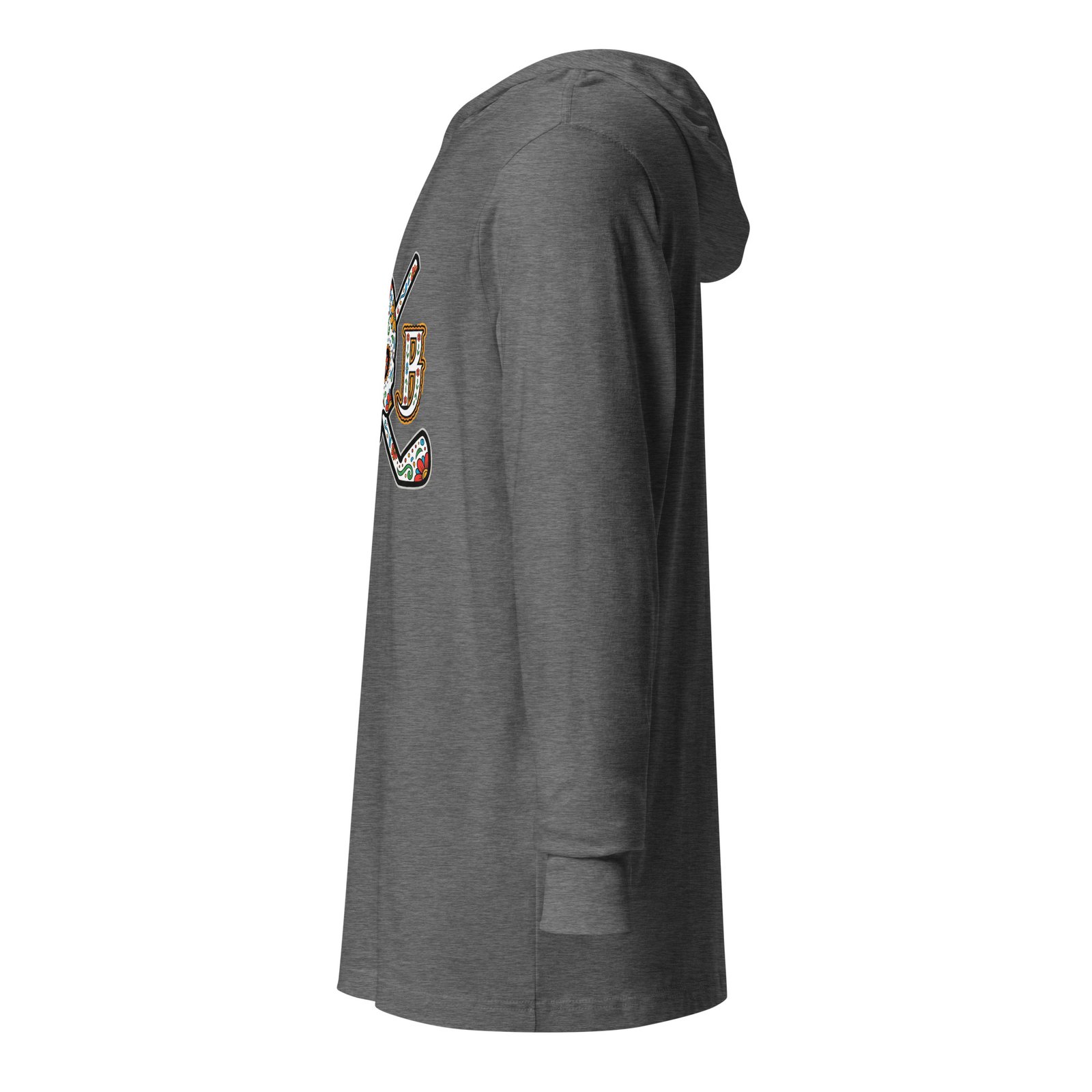 Calaveras Sentinel – The Elite Men’s Long Sleeve Hooded Tee 9 | Skull and Bogeys - Golf brand with skull logo and premium headwear Calaveras Sentinel – The Elite Men’s Long Sleeve Hooded Tee - Image 9