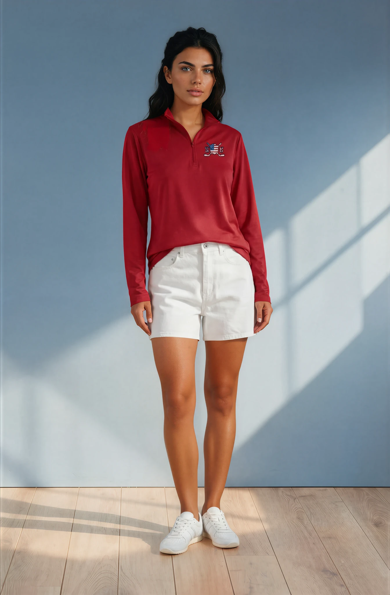 Patriot Clarity - Quarter Zip Golf Pullover (Men's and Women's) 6 | Skull and Bogeys - Golf brand with skull logo and premium headwear Patriot Clarity - Quarter Zip Golf Pullover (Men's and Women's) - Image 6