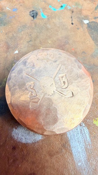 Copper Challenge Coin / Golf Ball Marker 3 | Skull and Bogeys - Golf brand with skull logo and premium headwear Copper Challenge Coin / Golf Ball Marker - Image 3