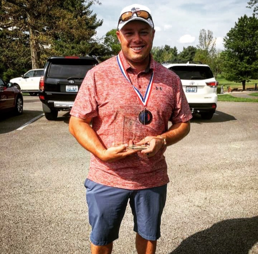 Golf course in the mist