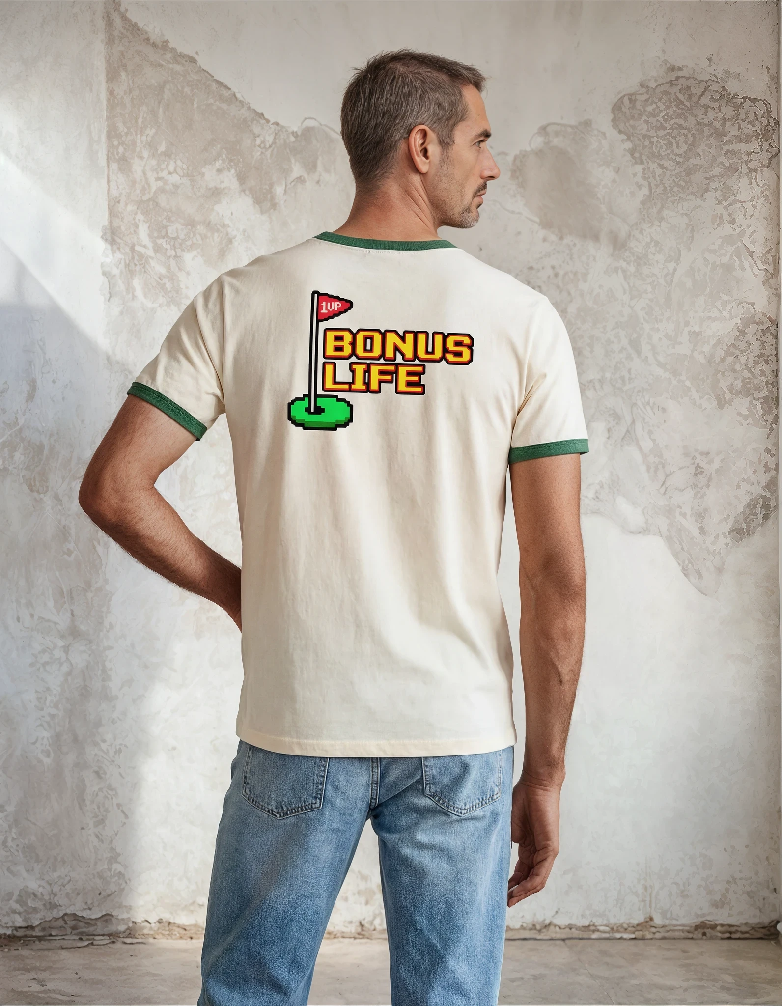 The Bonus Life Ringer - Recovery Support T-Shirt 3 | Skull and Bogeys - Golf brand with skull logo and premium headwear The Bonus Life Ringer - Recovery Support T-Shirt - Image 3